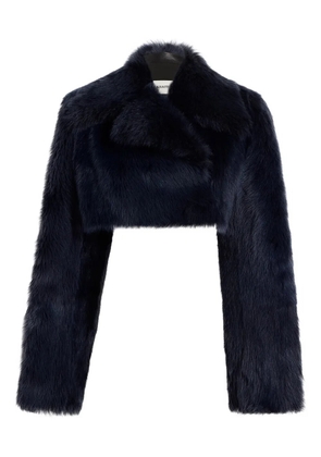 KHAITE collared fur jacket - Black