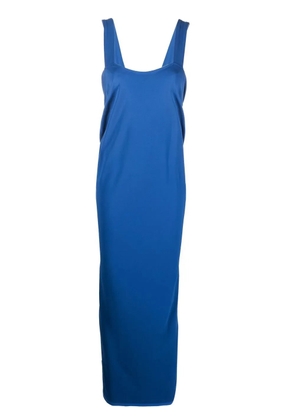 Alberta Ferretti V-back draped maxi dress - Blue
