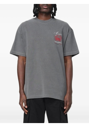 MSGM logo-print cotton T-shirt - Grey