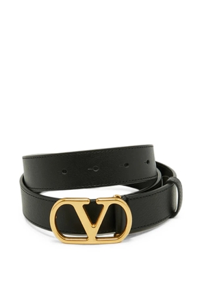 Valentino Garavani Pre-Owned VLogo-buckle leather belt - Black