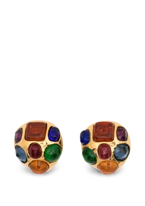 CHANEL Pre-Owned Gripoix-detail clip-on earrings - Gold