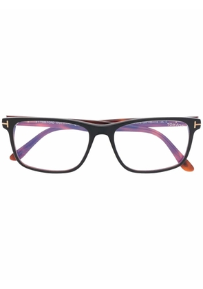 TOM FORD Eyewear tortoiseshell-effect square-frame glasses - Black