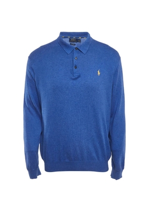 Polo Ralph Lauren Vintage cotton long-sleeve polo shirt - Blue