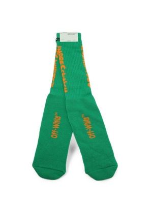 Off-White Pre-Owned logo-print socks - Green
