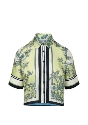 Veronica Beard floral-print silk shirt - Green