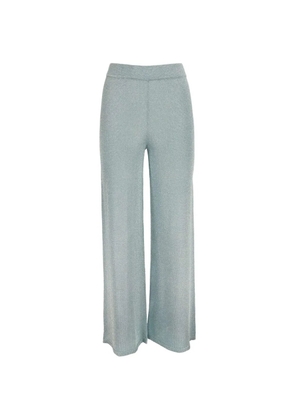 Kangra knitted lurex palazzo pants - Blue