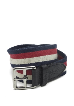 Mulberry Pre-Owned leather-trim canvas belt - Blue