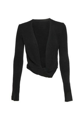 Jacquemus Pre-Owned twisted rib knit cardigan - Black