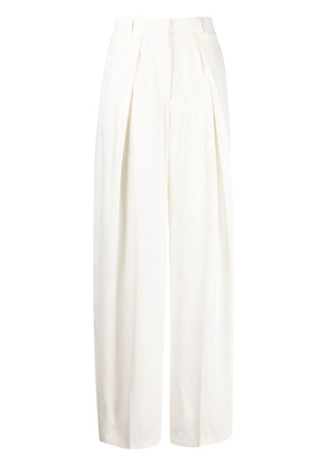 Alberta Ferretti high-waisted wide leg trousers - White