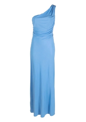 Alberta Ferretti one-shoulder long dress - Blue