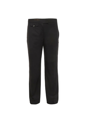 Loro Piana Pre-Owned gabardine straight-leg trousers - Black