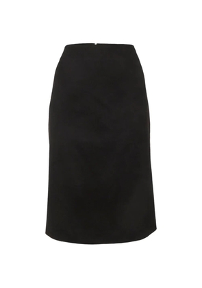 Max Mara flannel pencil midi skirt - Black