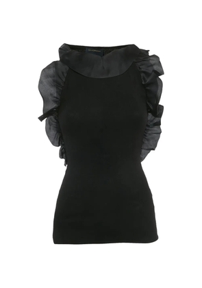 Roberto Cavalli Vintage ruffle-trim knit blouse - Black