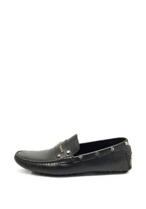 Philipp Plein studded Saffiano loafers - Black