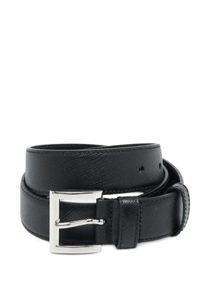 Prada Pre-Owned Saffiano-leather buckle belt - Black