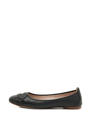 Ferragamo Pre-Owned Gancini embossed ballet flats - Black