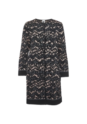 Missoni Pre-Owned animal-print knitted coat - Black