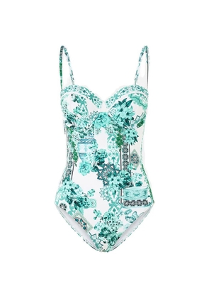 Camilla underwire moulded-cup swimsuit - White