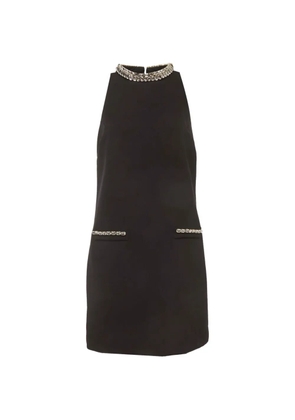 SANDRO crystal-embellished crepe mini dress - Black