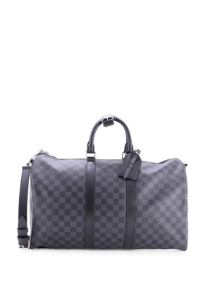 Louis Vuitton Pre-Owned Keepall Bandouliere Bag Damier Graphite 45 travel bag - Black