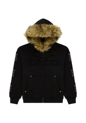 SP5DER Garibaldi studded logo hoodie - Black