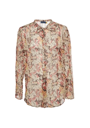 Polo Ralph Lauren Vintage floral-print pussy-bow blouse - Neutrals