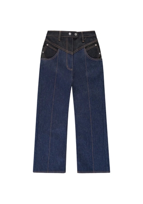 Ellery contrast-stitch panelled jeans - Blue