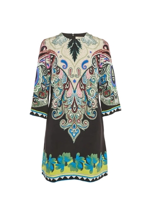 Etro Pre-Owned paisley-print shift dress - Black