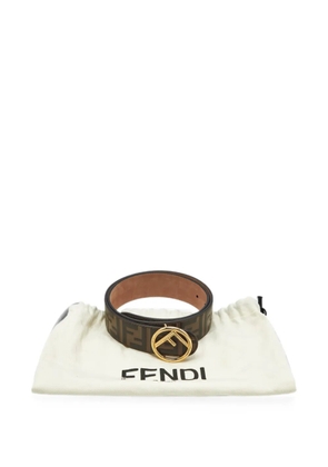 Fendi Pre-Owned Zucca embossed belt - Black