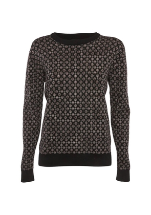 JOSEPH jacquard wool knit sweater - Black