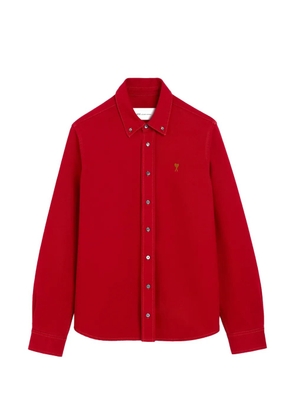AMI Paris cotton shirt with Ami de Coeur - Red