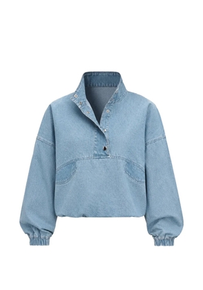 rag & bone Miramar press-stud funnel-neck denim top - Blue