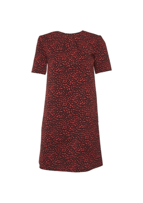 Saint Laurent Pre-Owned heart-print crepe mini dress - Red