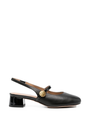 ADRIANNA FERETTI button-detail slingback pumps - Black