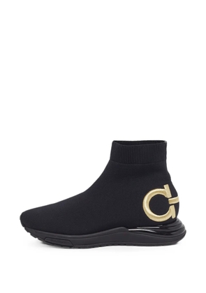 Ferragamo Pre-Owned Gardena Gancini high-top sneakers - Black