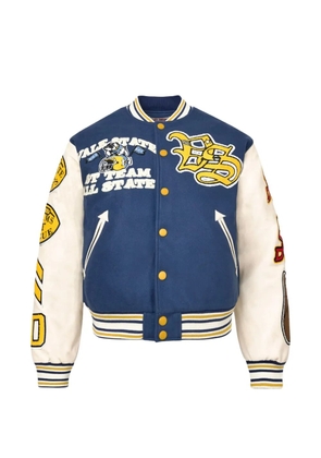 Vale Friday patch-detail varsity jacket - Blue