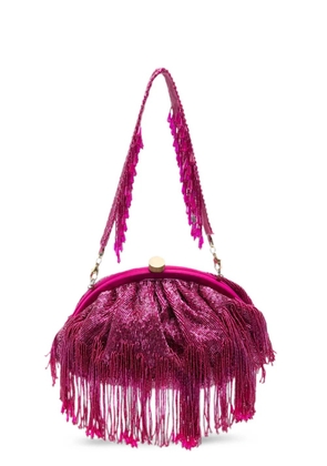 SLO_HAND_MADE Firante fringe-trimmed clutch bag - Pink