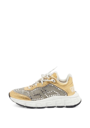 Versace Pre-Owned Trigreca crystal sneakers - Gold