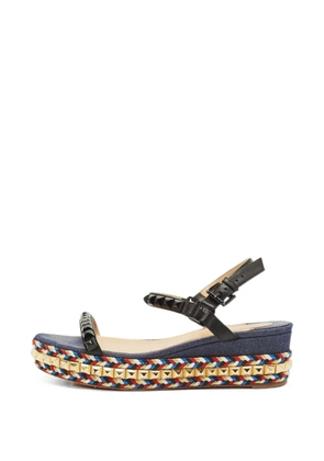 Christian Louboutin Pre-Owned Pyraclou studded platform sandals - Black