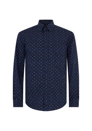 Paul & Shark anchor-print button-down shirt - Blue