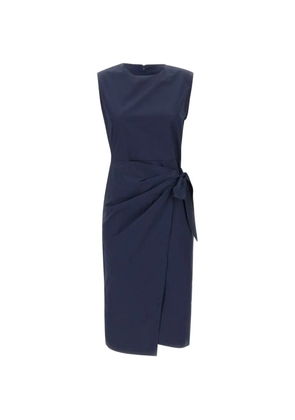 kaos knotted wrap-style midi dress - Blue