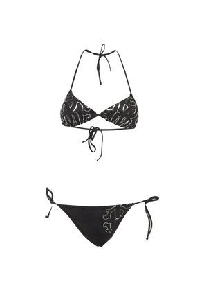 Roberto Cavalli Vintage Monogram-pattern bikini - Black