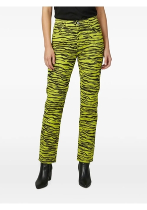 Moschino Pre-Owned zebra-print jeans - Yellow