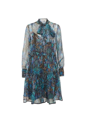 See by Chloé floral-print tiered dress - Black