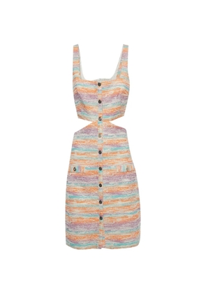 Maje cut-out tweed dress - Neutrals