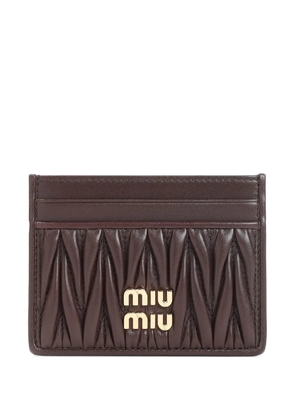 Miu Miu matelassé cardholder - Brown