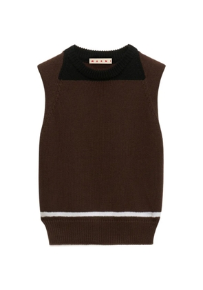 Marni raglan cap-sleeve sweater - Brown