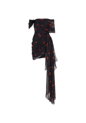 Monse cherry-print mini dress - Black