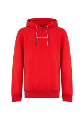 Paul & Shark logo-print drawstring hoodie - Red