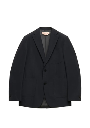 Marni single-breasted patch-pocket blazer - Blue